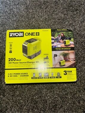 RYOBI ONE+ 200W 18V Power Source/Charger Kit - Lime Green
